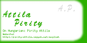 attila pirity business card